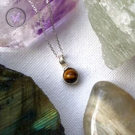 Golden Tiger Eye Sterling Silver Wire Wrapped Pendant